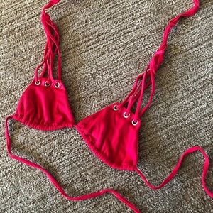 New Beach bunny bikini top Dark red size S